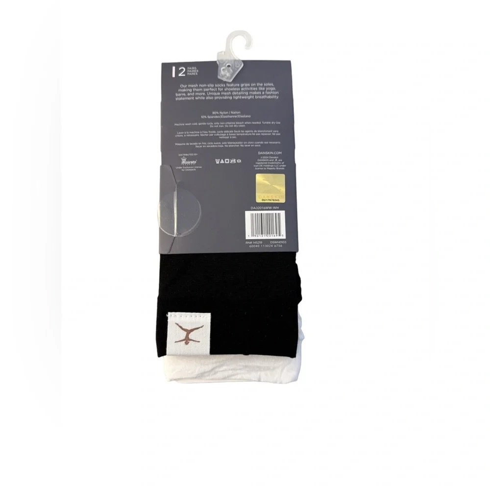 Danskin White Mesh Crew Socks